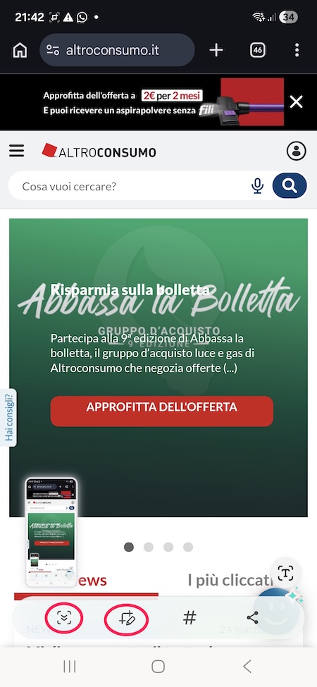 Come fare screenshot con smartphone Android
